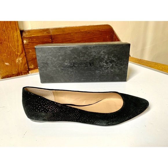 Joe's Jeans Kitty IV Pointed Toe Glitter Slip On Flat Boat Shoe Black Suede US 9 - Picture 5 of 8